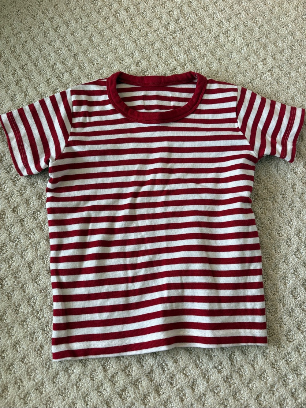 Daily Drills Red and White Striped Short-Sleeve Tee